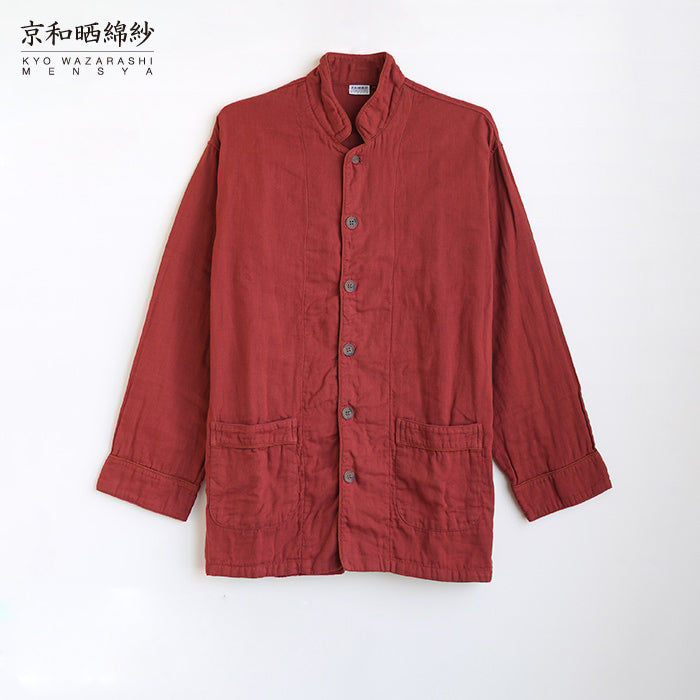 Brick Red 3 Layered Gauze Pajamas Set [Kyo Wazarashi Mensya]