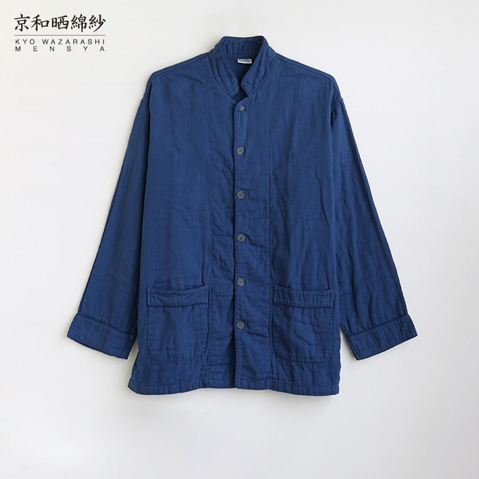 Dark Indigo 3 Layered Gauze Pajamas Set [Kyo Wazarashi Mensya]