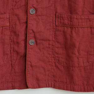 Brick Red 3 Layered Gauze Pajamas Set [Kyo Wazarashi Mensya]