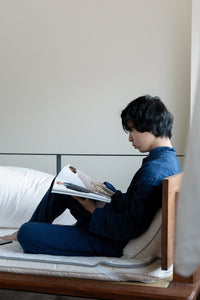 Dark Indigo 3 Layered Gauze Pajamas Set [Kyo Wazarashi Mensya]