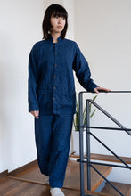 Load image into Gallery viewer, Dark Indigo 3 Layered Gauze Pajamas Set [Kyo Wazarashi Mensya]

