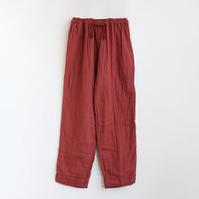 Load image into Gallery viewer, Brick Red 3 Layered Gauze Pajamas Set [Kyo Wazarashi Mensya]
