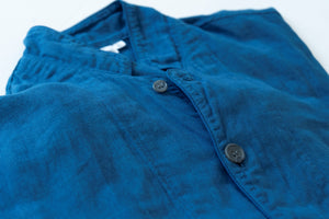 【Limited Quantity】Indigo-dyed 2 Layered Gauze Pajamas Set [Kyo Wazarashi Mensya]