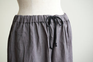 【Limited Quantity】Dark Purple Linen Long Pants [Chambre de D KYOTO]