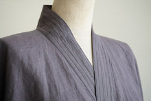 Load image into Gallery viewer, 【Limited Quantity】Dark Purple Linen Short Samue [Chambre de D KYOTO]
