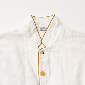 White 2 Layered Gauze Long Pajamas Set [Kyo Wazarashi Mensya]