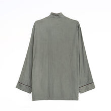 Load image into Gallery viewer, Herbal-dyed 2 Layered Gauze Pajamas Set Charcoal Grey  [Kyo Wazarashi Mensya]
