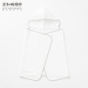 4 Layered Gauze Baby Hooded Towel 55x110cm [Kyo Wazarashi Mensya]