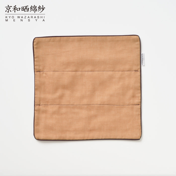 Persimmon-dyed 5 Layered Gauze Hand Towel 25x25cm [Kyo Wazarashi Mensya]